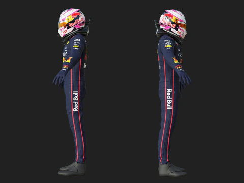 Tuta da corsa F1 Red Bull 2025 Modello 3D