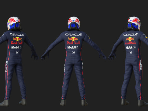 F1 Red Bul Racing Suit 2025 3D Model