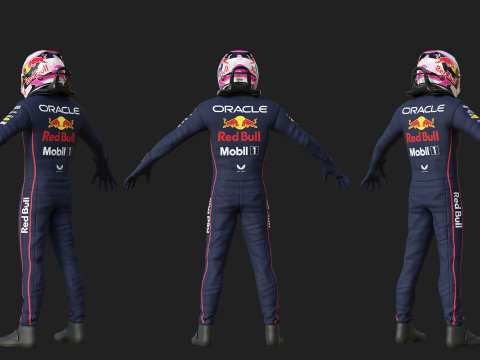 F1 Red Bul Racing Suit 2025 3D Model