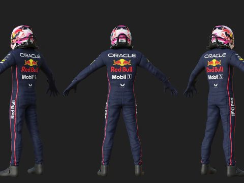 Tuta da corsa F1 Red Bull 2025 Modello 3D