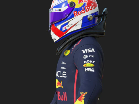 Tuta da corsa F1 Red Bull 2025 Modello 3D