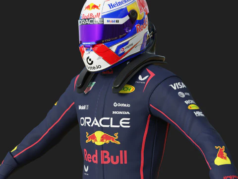 Tuta da corsa F1 Red Bull 2025 Modello 3D