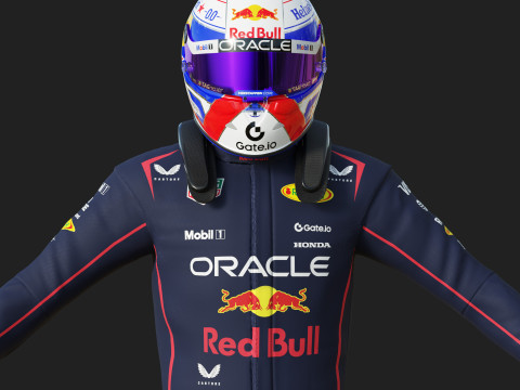 F1 Red Bul Racing Suit 2025 3D Model