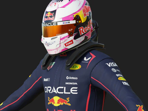Tuta da corsa F1 Red Bull 2025 Modello 3D