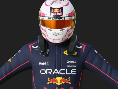 Tuta da corsa F1 Red Bull 2025 Modello 3D