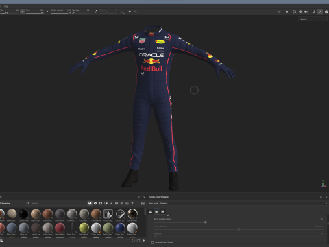 F1 Red Bul Racing Suit 2025 3D Model