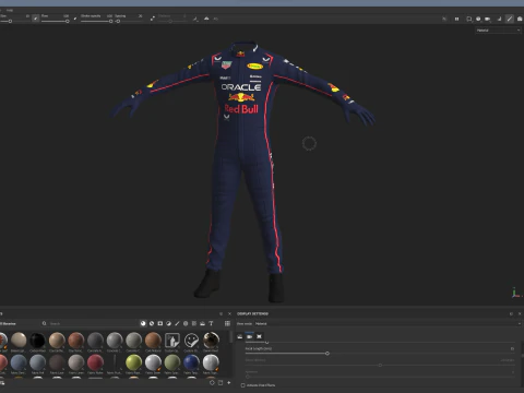 Tuta da corsa F1 Red Bull 2025 Modello 3D