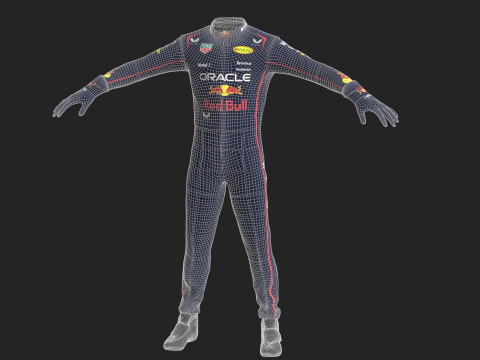 F1 Red Bul Racing Suit 2025 3D Model