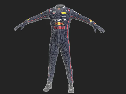 Tuta da corsa F1 Red Bull 2025 Modello 3D