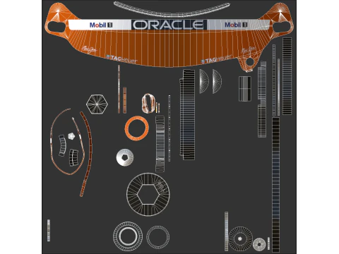 Tuta da corsa F1 Red Bull 2025 Modello 3D