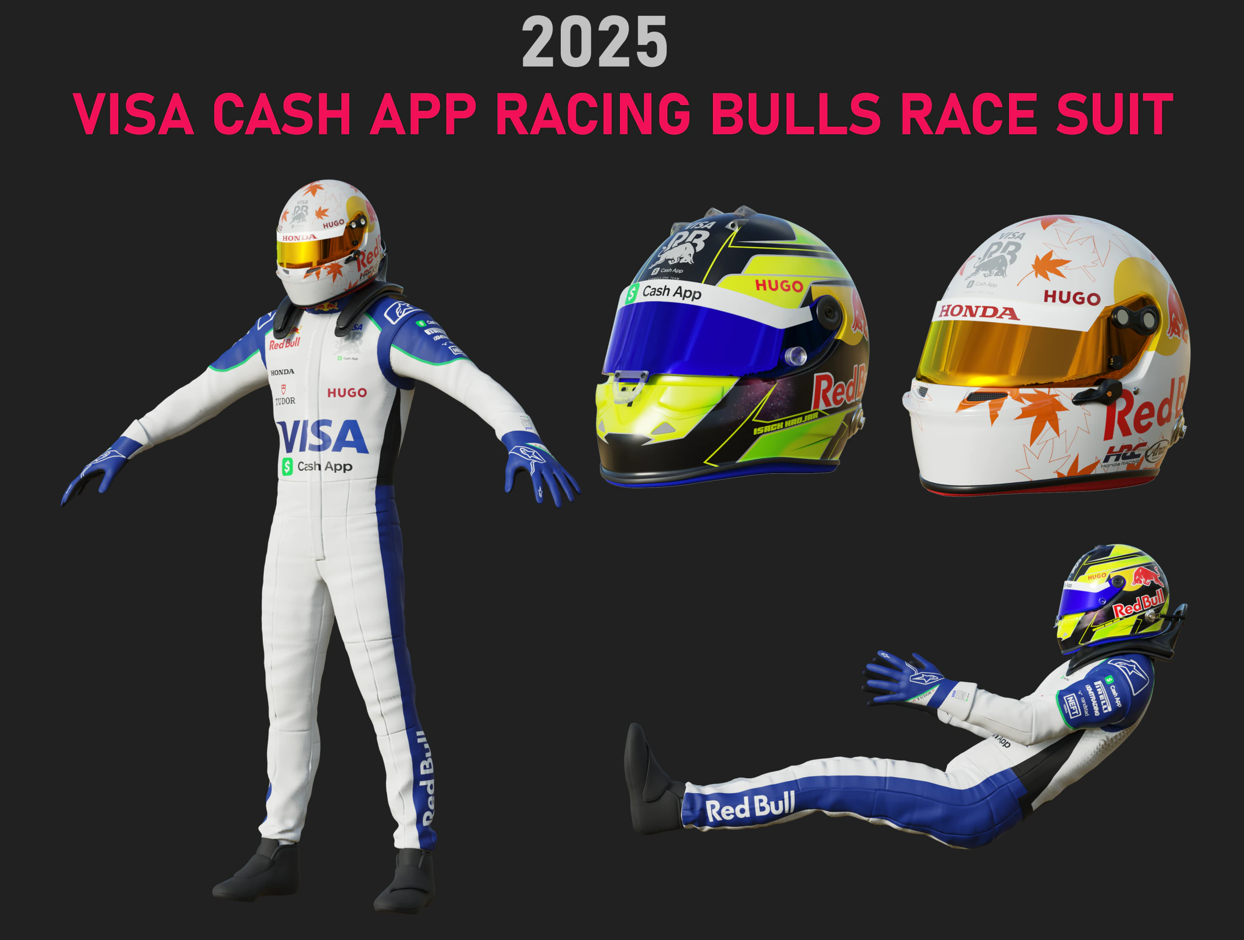 Tuta da gara F1 VCARB 2025 Modello 3D .c4d .max .obj .3ds .fbx .stl .blend