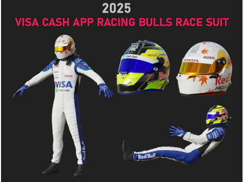 Гоночный костюм F1 VCARB 2025 3D Модель