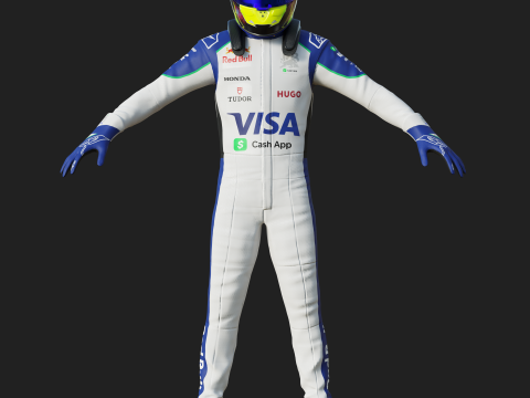F1 VCARB Racing Suit 2025 3D Модель
