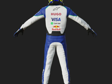 Tuta da gara F1 VCARB 2025 Modello 3D