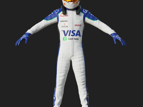 F1 VCARB Racing Suit 2025 3D Модель