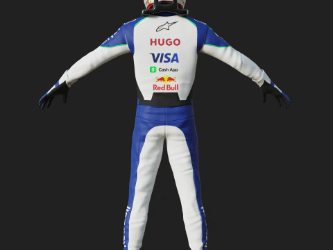 Tuta da gara F1 VCARB 2025 Modello 3D