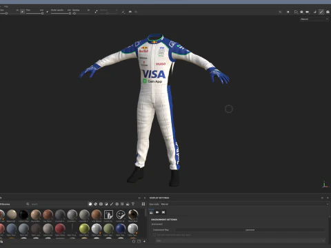 Tuta da gara F1 VCARB 2025 Modello 3D