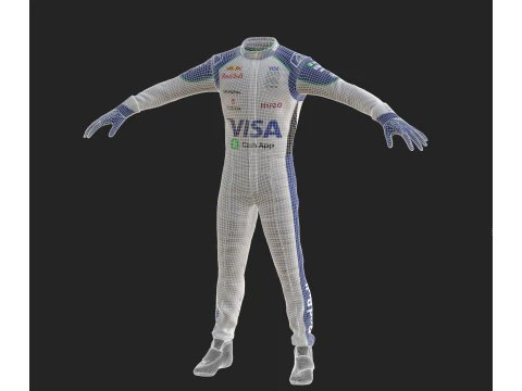 Tuta da gara F1 VCARB 2025 Modello 3D