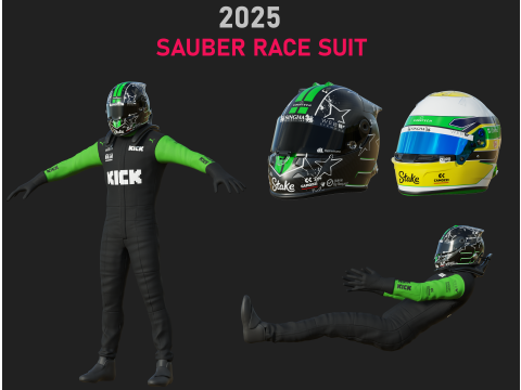 F1 Sauber Racing Suit 2025 3D 모델