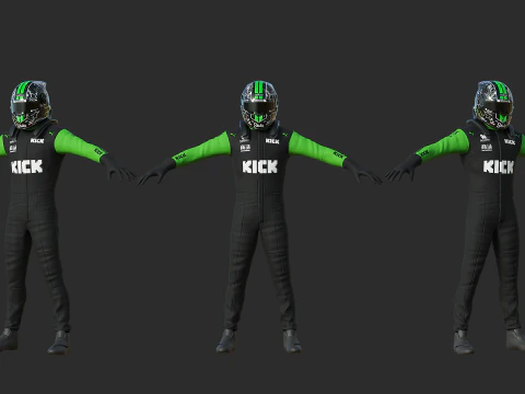 F1 Sauber Racing Suit 2025 3D Model