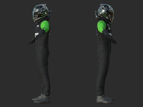 F1 Sauber Racing Suit 2025 Modello 3D