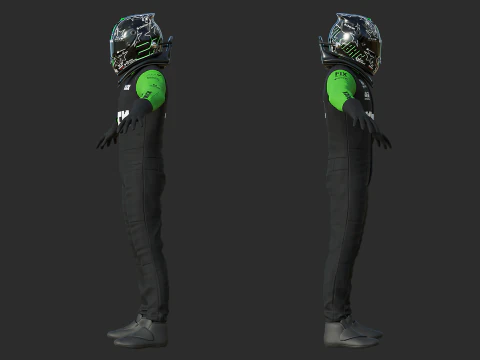F1 Sauber Racing Suit 2025 3D Model
