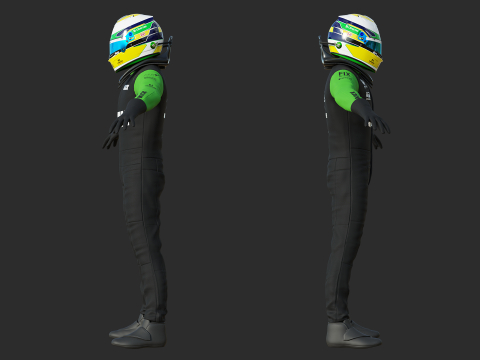 F1 Sauber Racing Suit 2025 Modello 3D