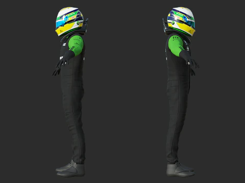 F1 Sauber Racing Suit 2025 3D Model
