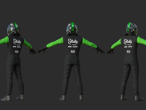 F1 Sauber Racing Suit 2025 Modello 3D