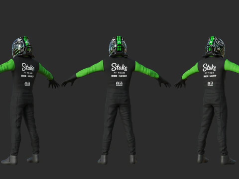 F1 Sauber Racing Suit 2025 3D Model