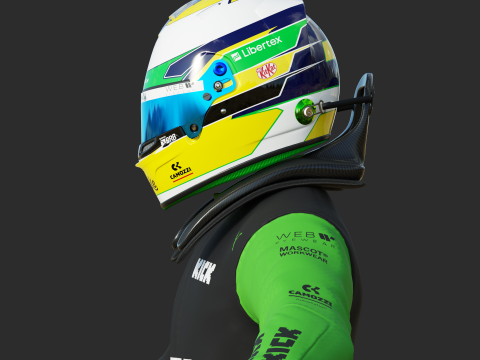 F1 Sauber Racing Suit 2025 Modello 3D