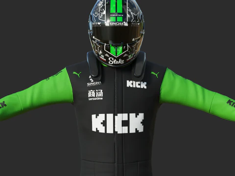 F1 Sauber Racing Suit 2025 3D Model
