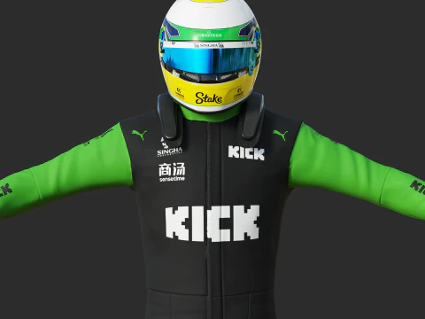 F1 Sauber Racing Suit 2025 3D Model