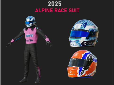 F1 Alpine Racing Suit 2025 3D 모델