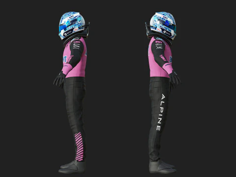 F1 Alpine Racing Suit 2025 3D Model