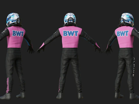 F1 Alpine Racing Suit 2025 3D Model