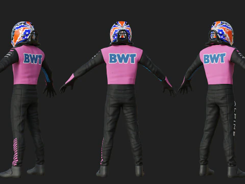 F1 Alpine Racing Suit 2025 3D Model