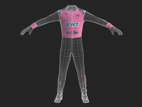 F1 Alpine Racing Suit 2025 Modello 3D