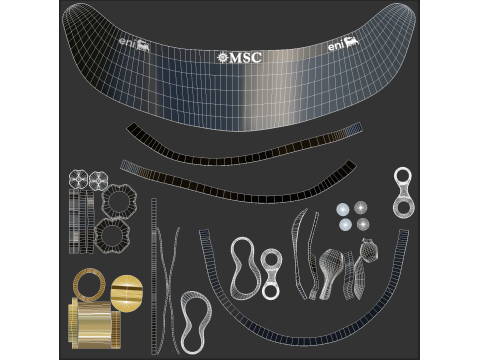 F1 Alpine Racing Suit 2025 Modello 3D