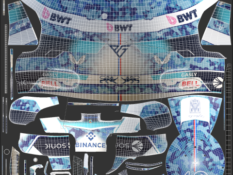 F1 Alpine Racing Suit 2025 Modello 3D