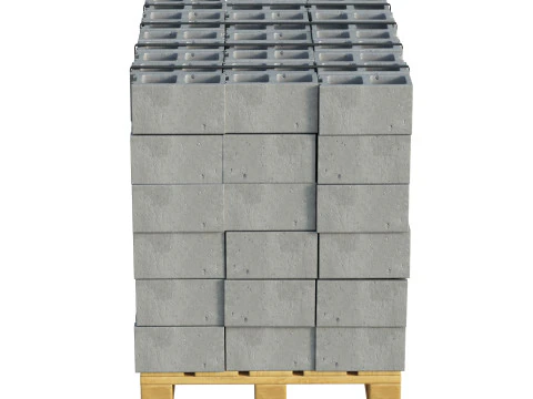 Cinder Blocks Stack On Pallet 3D Model