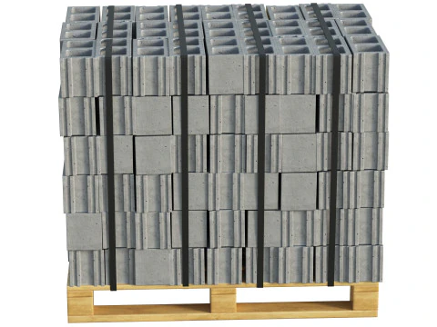 Cinder Blocks Stack On Pallet 3D Model