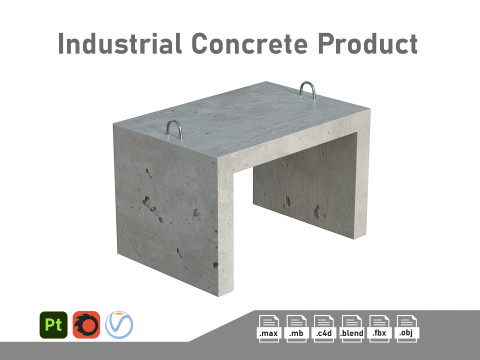 Industrial Concrete Product Model 3D