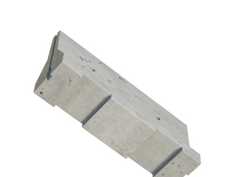 Concrete Barrier 3D 모델