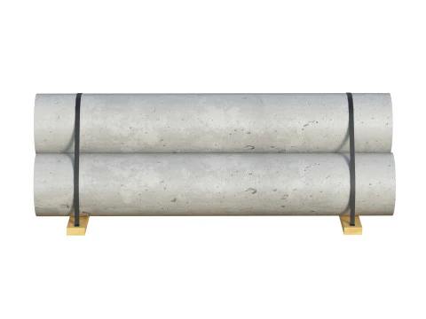 混凝土护栏 3D 模型