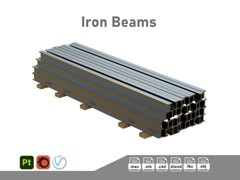 Iron Beams 3D मॉडल