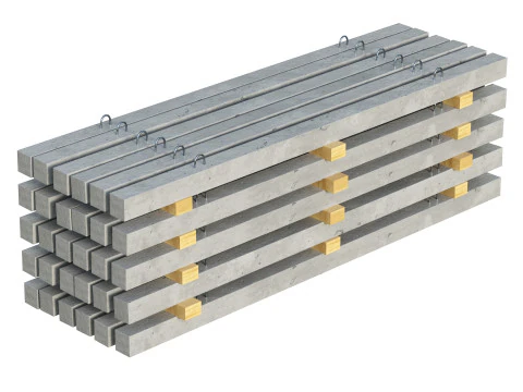 Lastre di cemento impilate Modello 3D