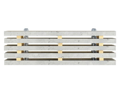 Stacked Concrete Slabs 3D Model