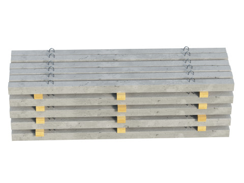 Stacked Concrete Slabs 3D Model