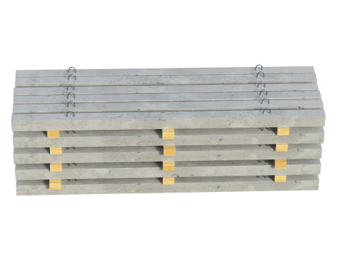 Lastre di cemento impilate Modello 3D